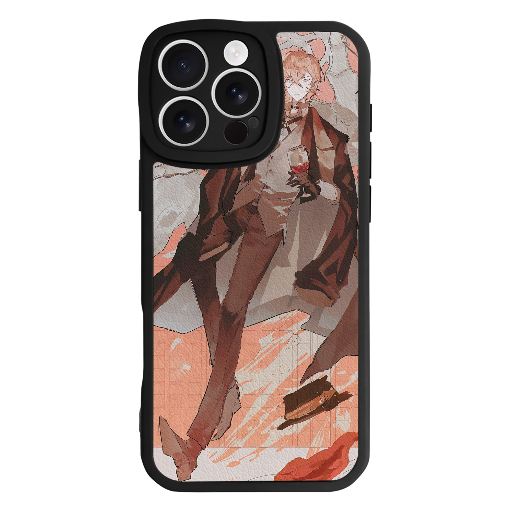 （画像用） 文豪ストレイドッグス Bungo Stray Dogs 【iPhone 16シリーズ対応】シリコンスマホケース（レザー調） 材質：シリコン